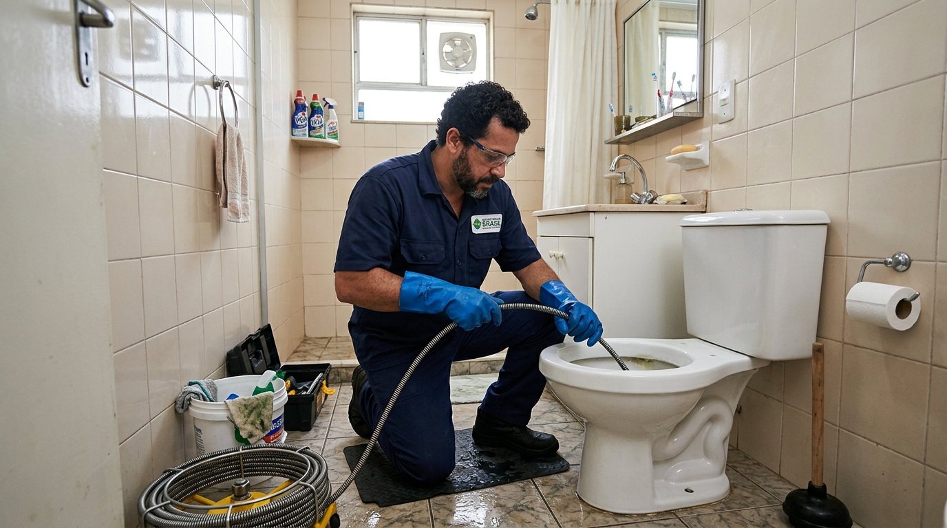 Desentupimento de Vaso com Equipamento em Marília‑SP