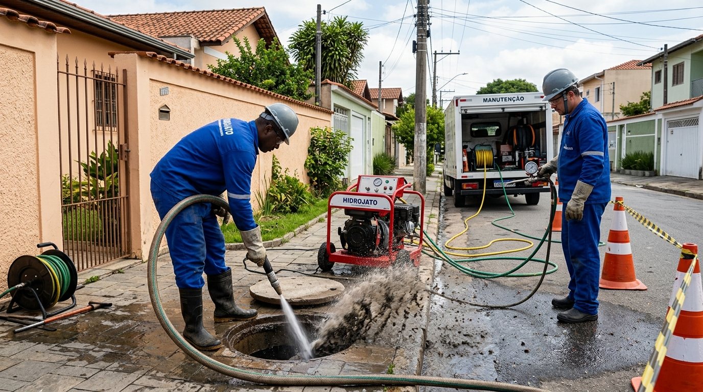 Hidrojateamento Residencial em Marília‑SP