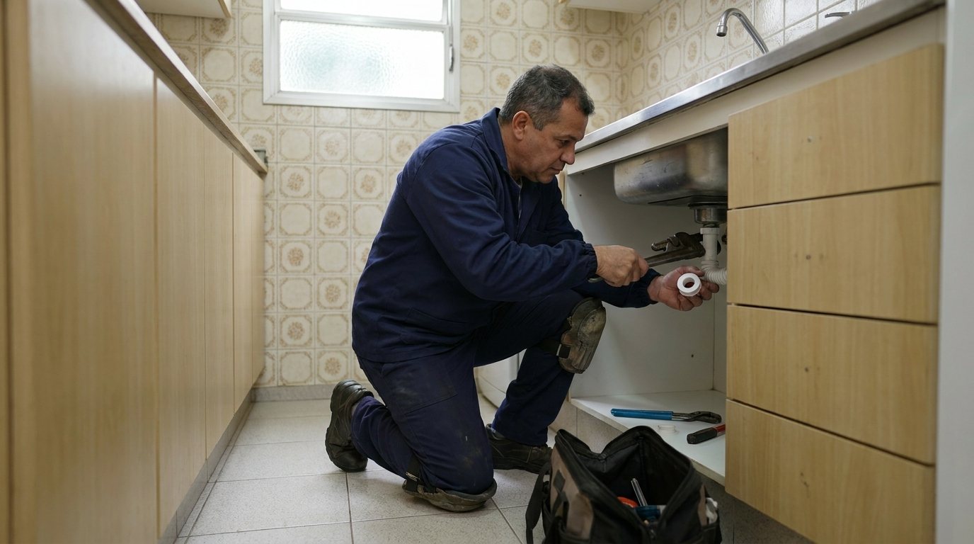 Instalação Hidráulica na Cozinha em Marília‑SP