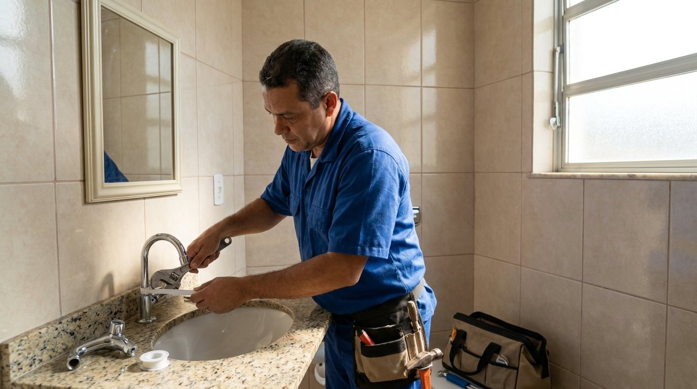 Instalação Hidráulica no Banheiro em Marília‑SP